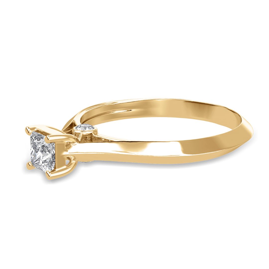 .5 Carat Princess Hidden Halo Solitaire