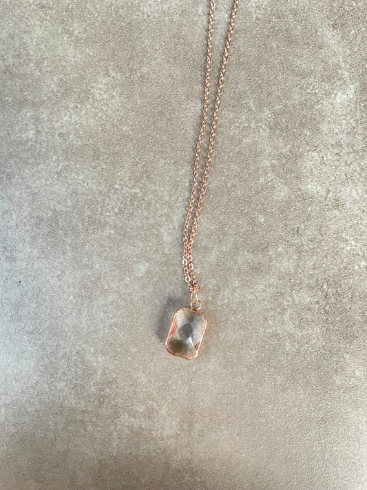 Bezel Rose Pendant