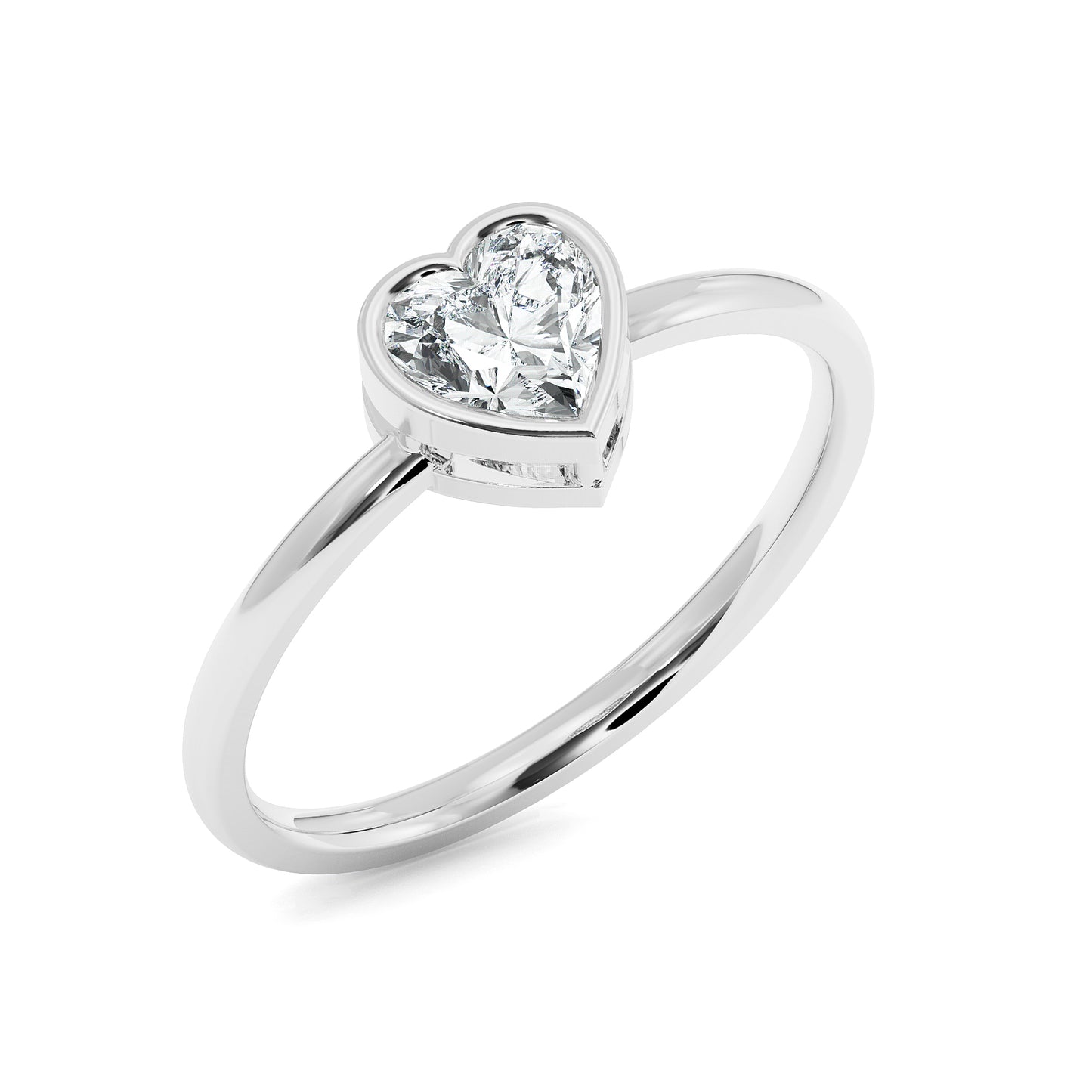 Embrace the love with this stunning lab-grown diamond heart ring. 